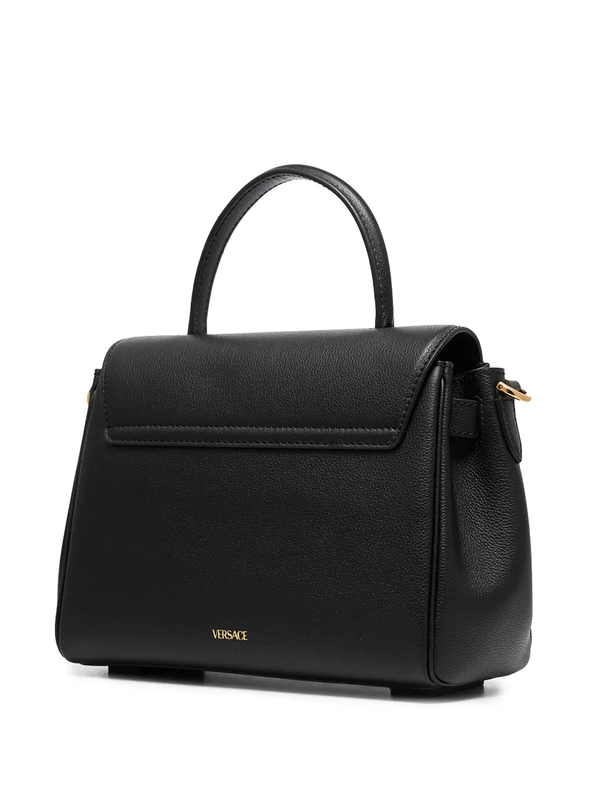 Versace La Medusa レザー ハンドバッグ - ブラック - 画像3