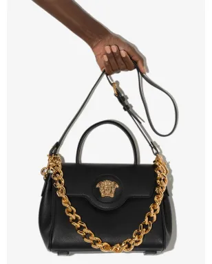 Versace La Medusa レザー ハンドバッグ - ブラック - サムネイル4