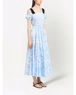 Prada 花柄プリントのオフショルダードレス - サムネイル3