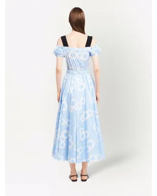 Prada 花柄プリントのオフショルダードレス - サムネイル4