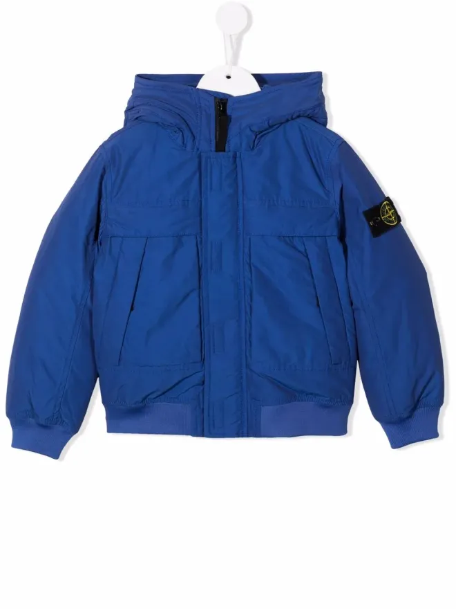 Stone Island Junior Stone Island Junior ロゴパッチ袖ジャケットの商品画像