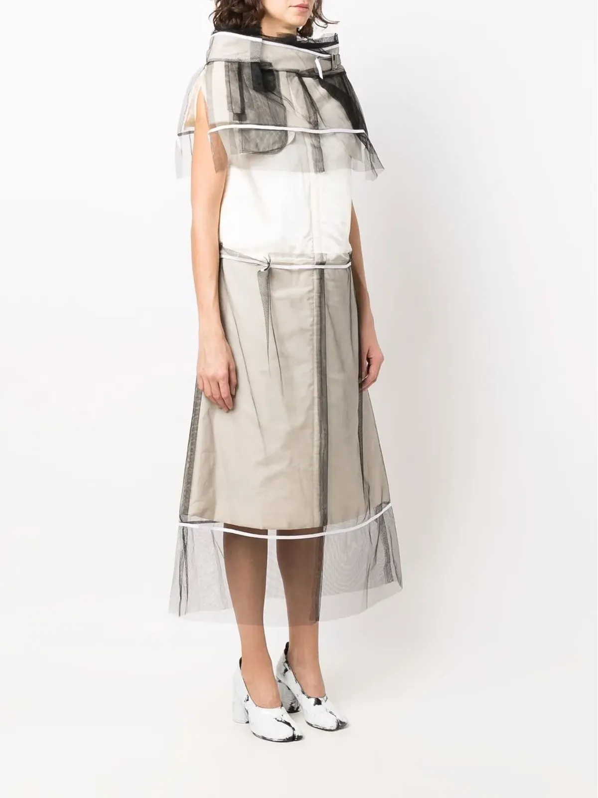 Maison Margiela パッチワークレイヤードドレス - 画像3