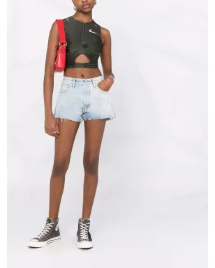 Off-White フリンジエッジデニムショーツ - サムネイル2