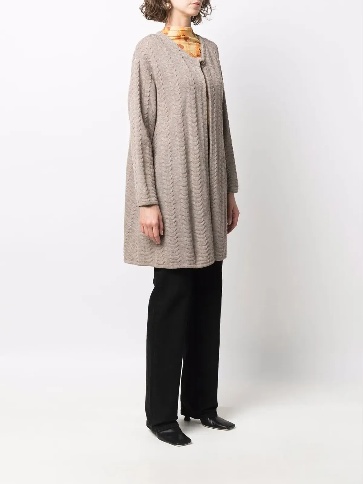 Giorgio Armani Pre-Owned 1990年代 丸首ニットカーディガン - 画像3