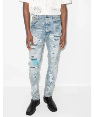 AMIRI ダメージ加工スキニージーンズ ブルー - サムネイル2