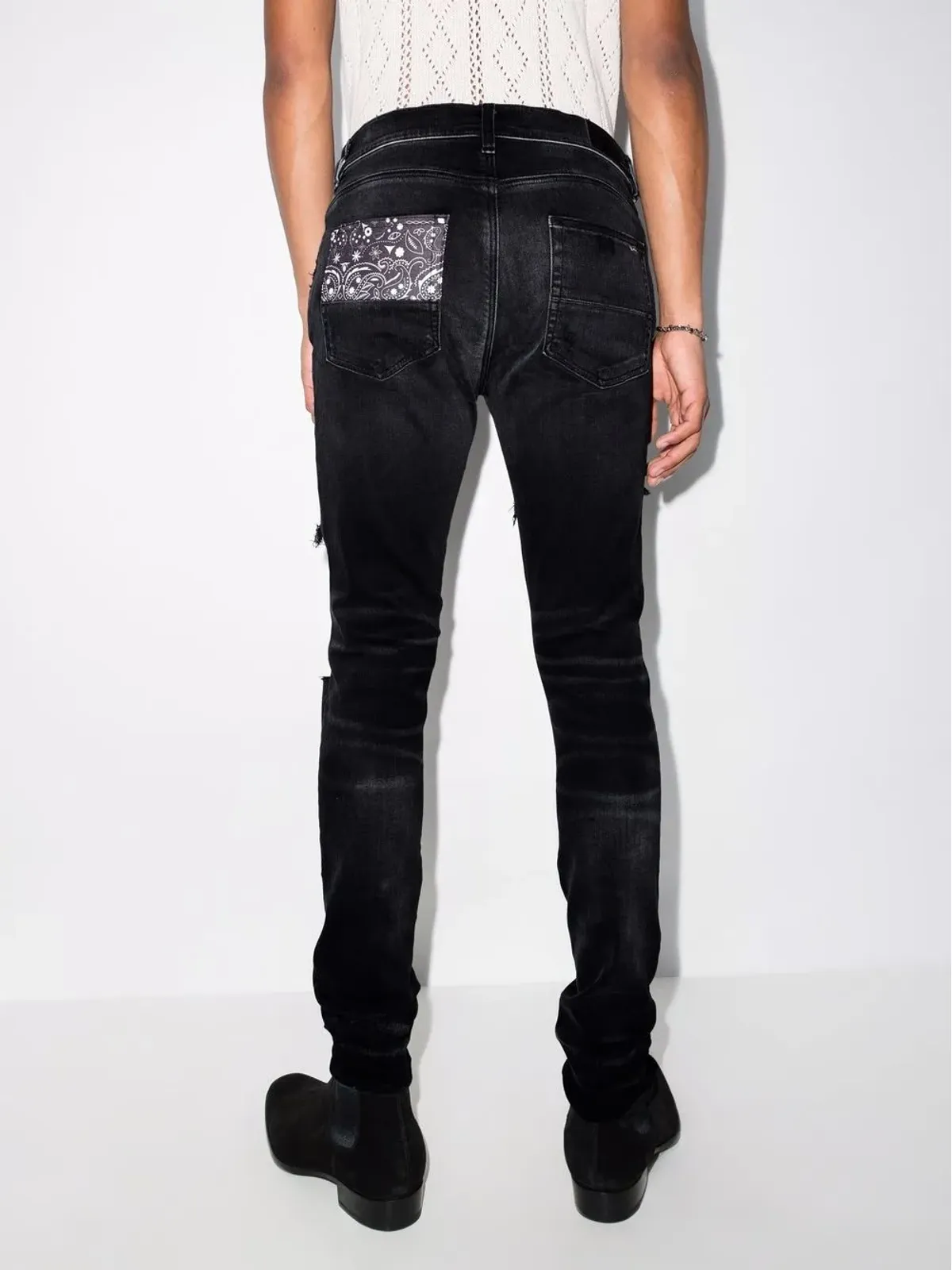AMIRI バンダナ柄スキニージーンズ - 画像3