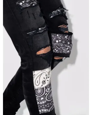AMIRI バンダナ柄スキニージーンズ - サムネイル4