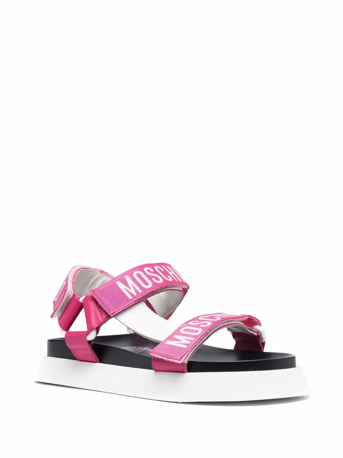 Moschino ロゴストラップフラットサンダル - ピンク - 画像2