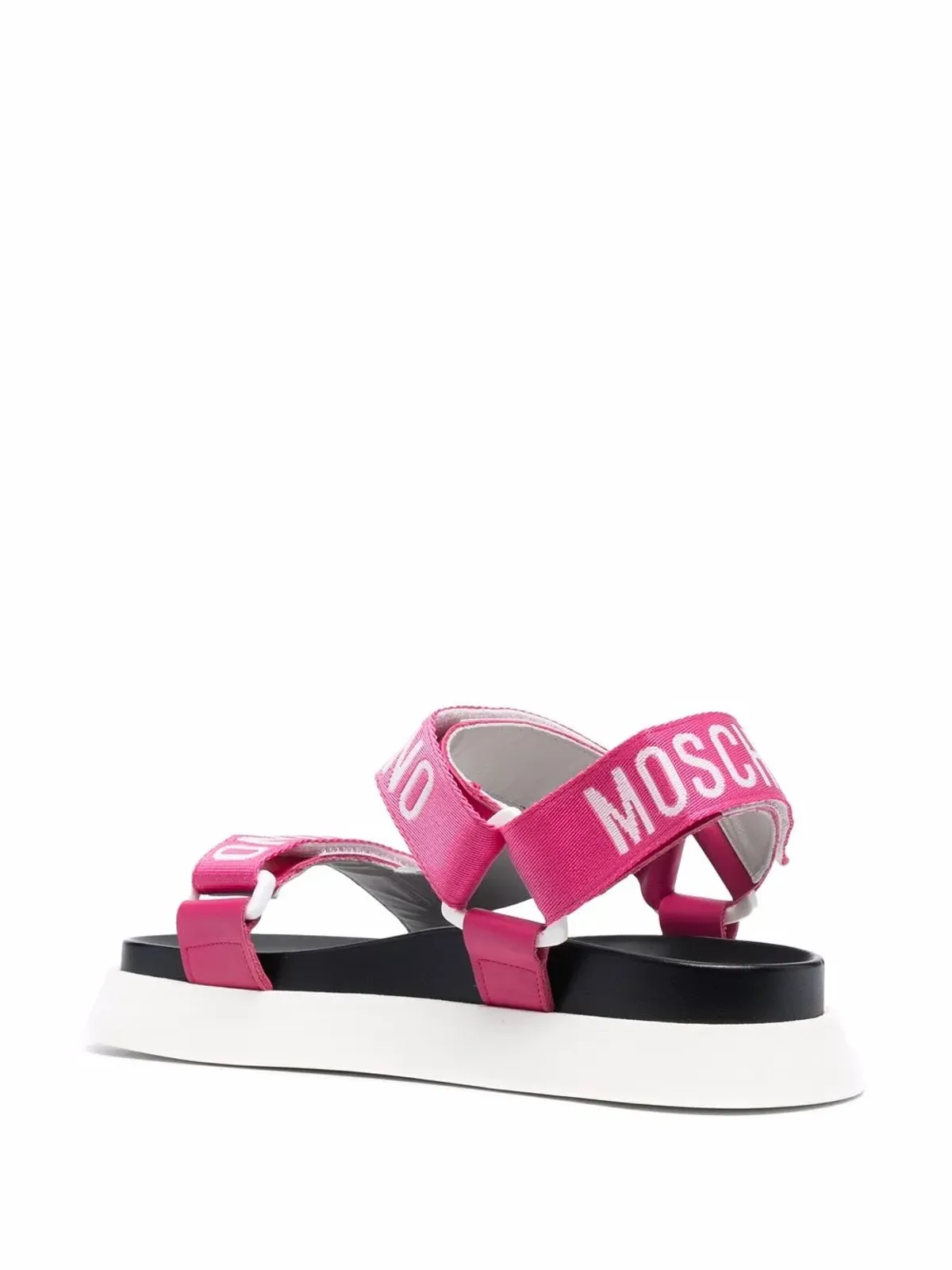 Moschino ロゴストラップフラットサンダル - ピンク - 画像3