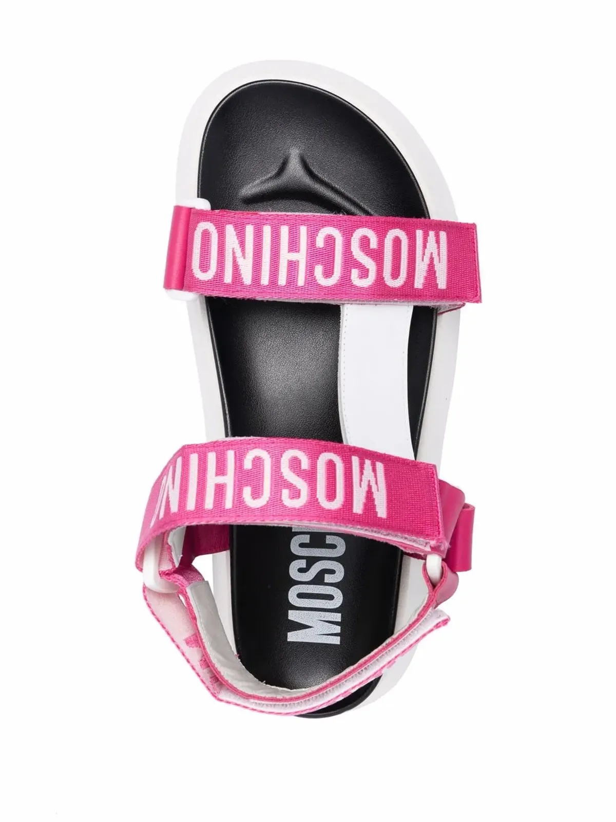 Moschino ロゴストラップフラットサンダル - ピンク - 画像4