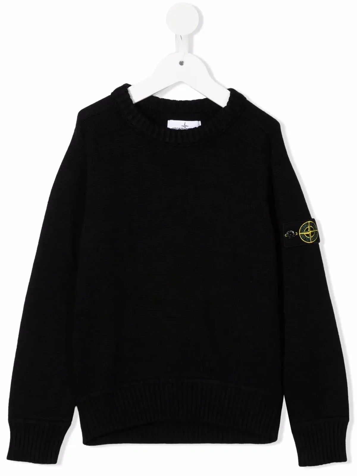 Stone Island Junior ロゴパッチ付きニットジャンパー - 画像1