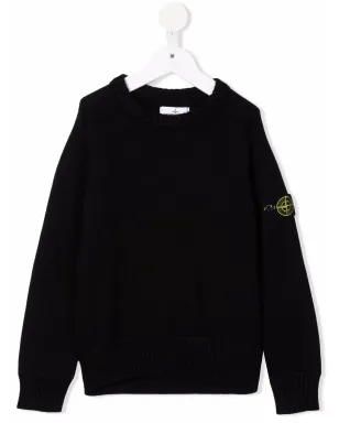 Stone Island Junior ロゴパッチ付きニットジャンパー - サムネイル1