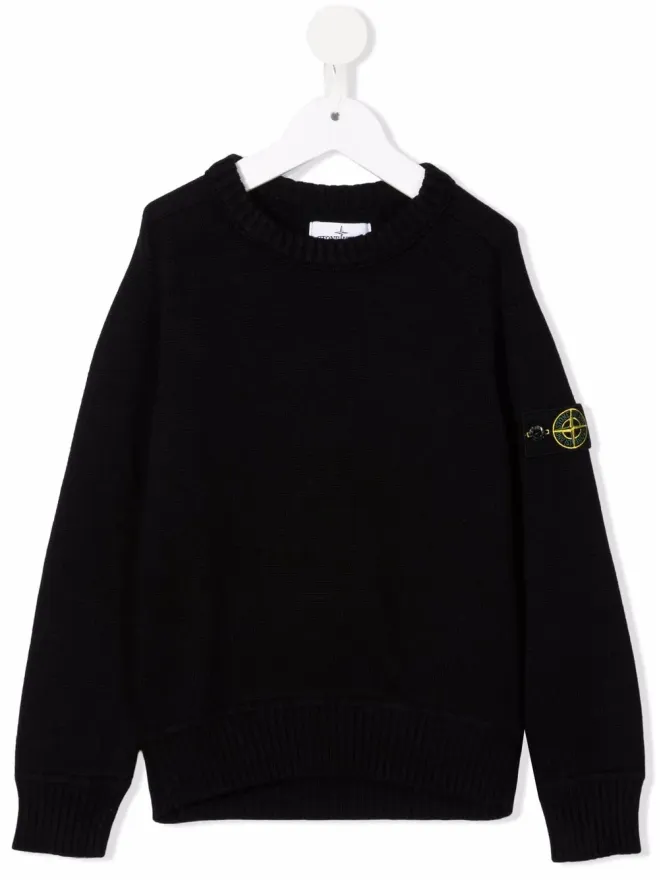 Stone Island Junior Stone Island Junior ロゴパッチ付きニットジャンパーの商品画像