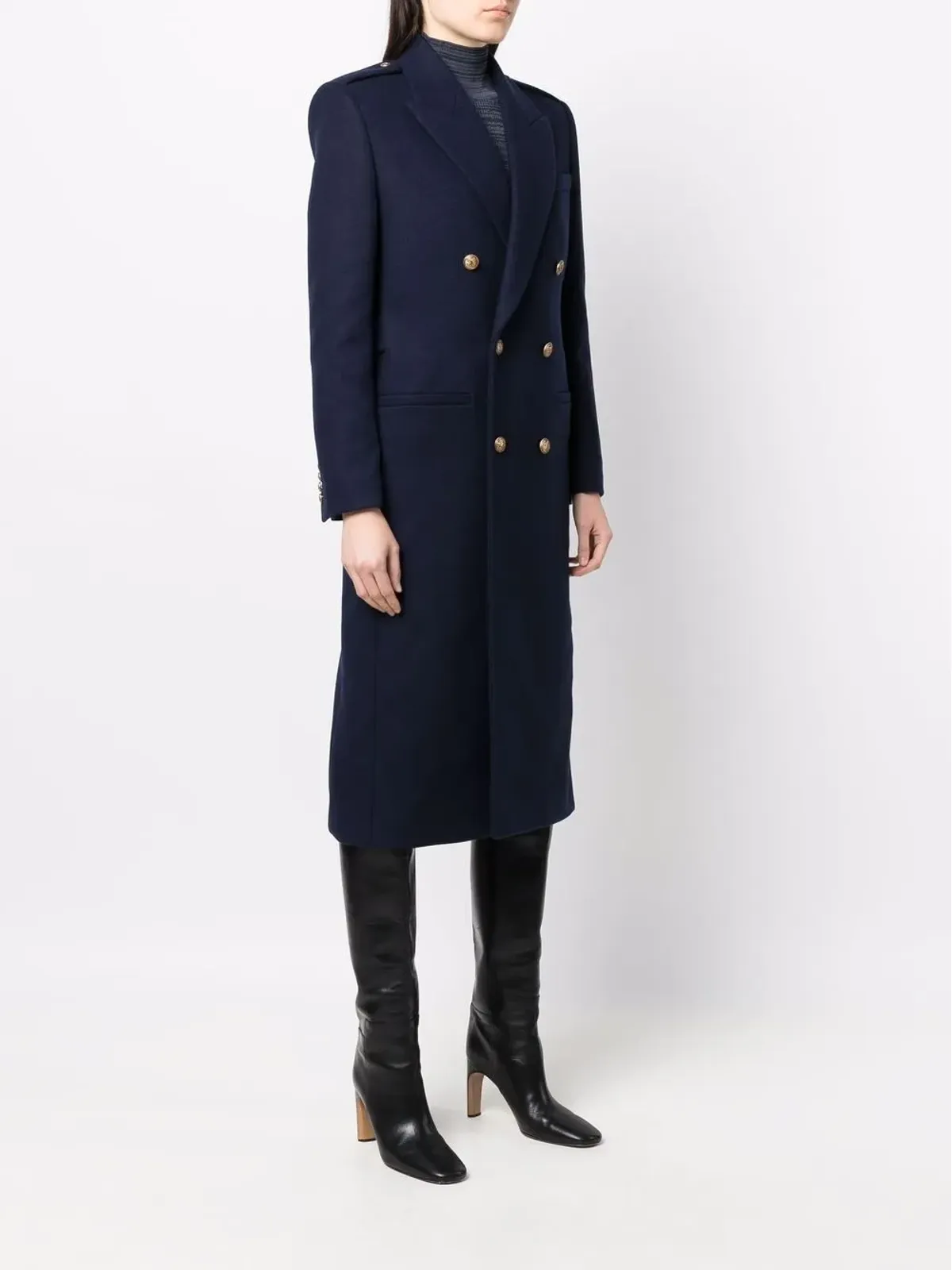 Saint Laurent ダブルブレスト テーラードコート - 画像3