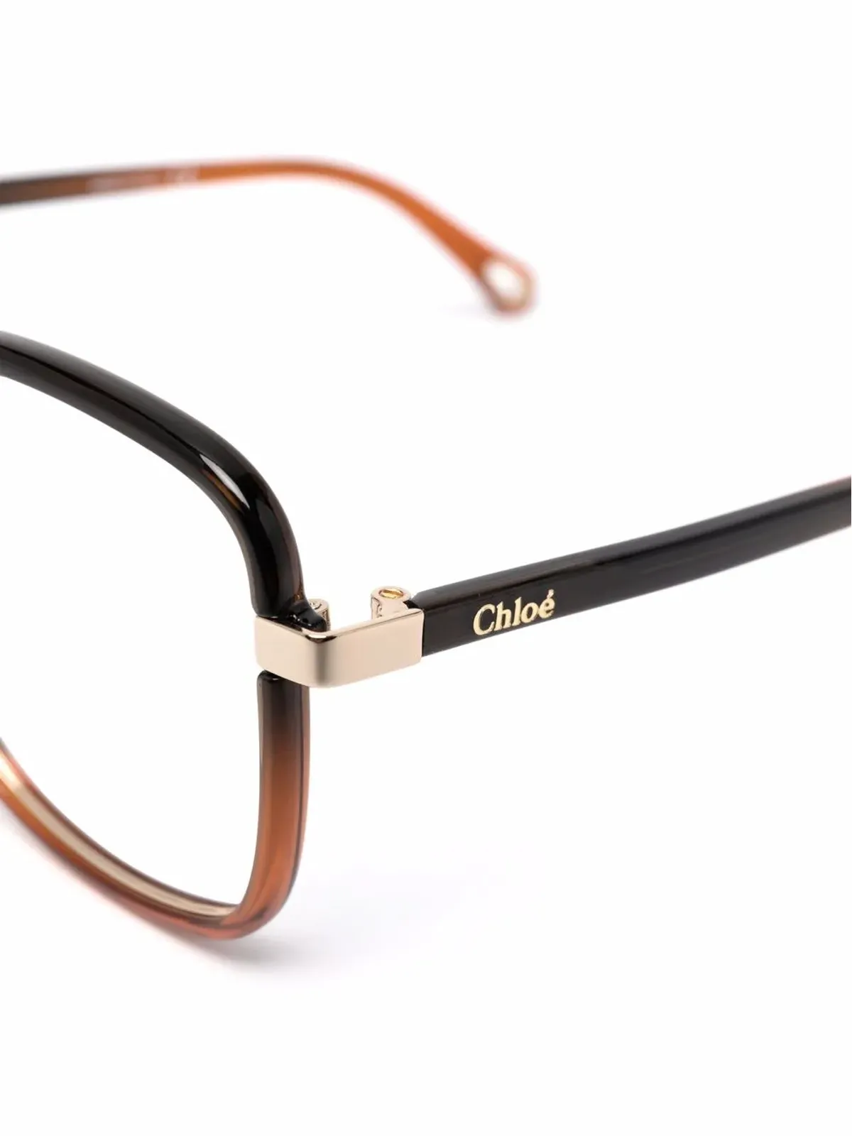 Chloé Eyewear oversized-frame glasses - Brown - 画像3