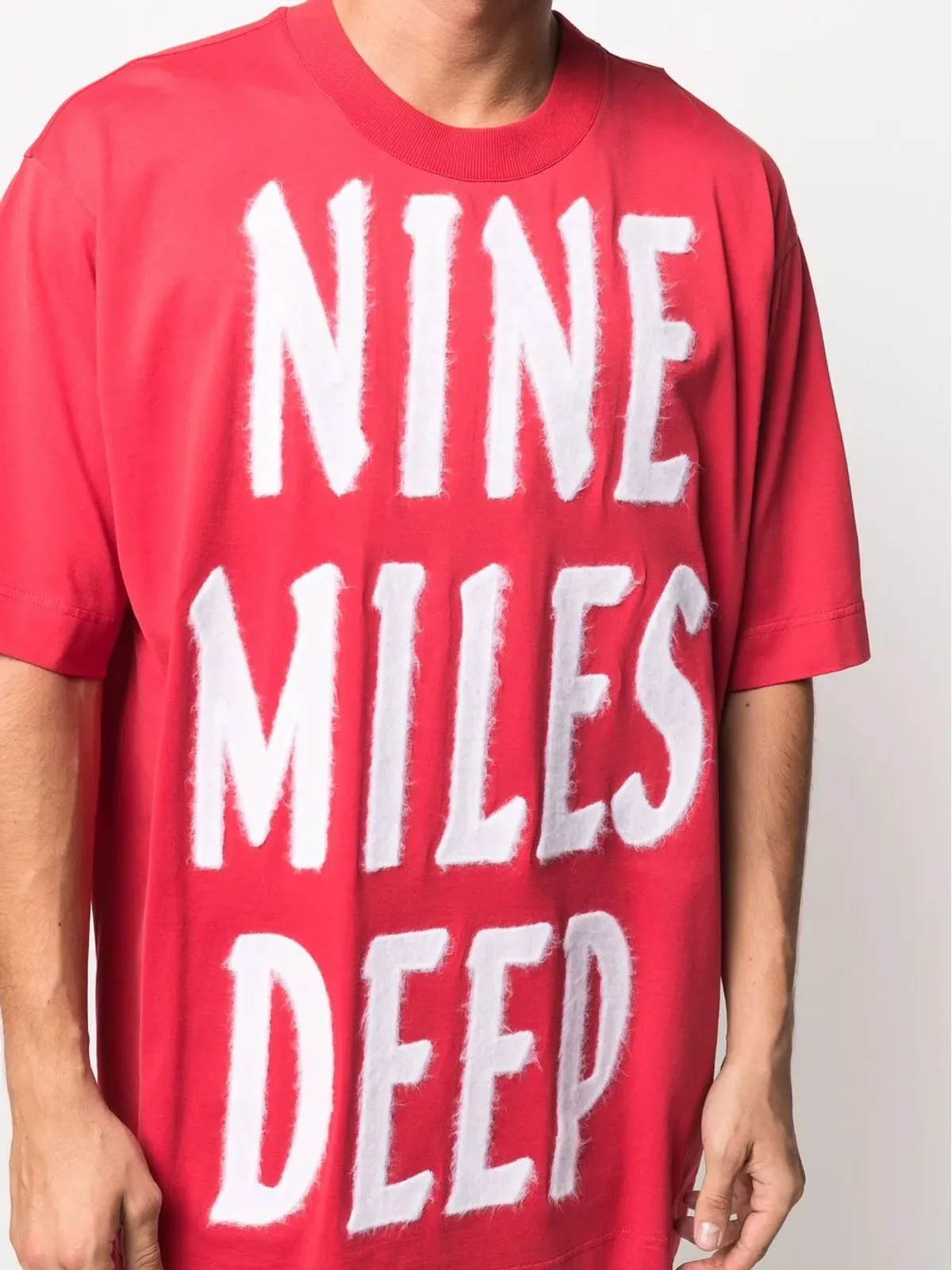 Givenchy スローガンプリント ドロップショルダー Tシャツ - レッド - 画像5