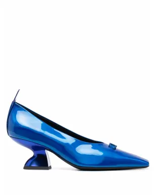 Ferragamo F-heel レザー パンプス ブルー - サムネイル1