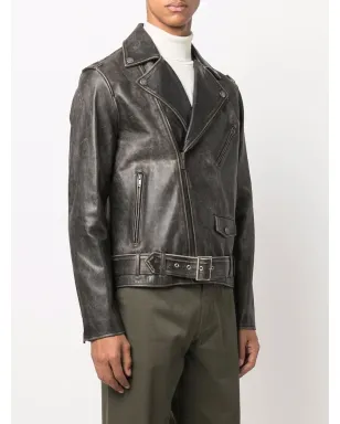 Golden Goose レザーバイカージャケット - サムネイル3