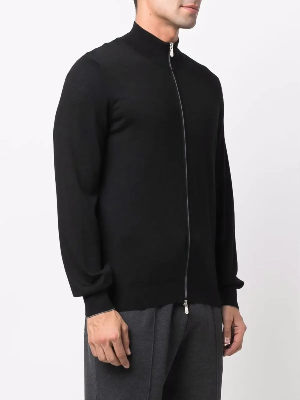 Brunello Cucinelli ジップアップ式ニットカーディガン - 画像3