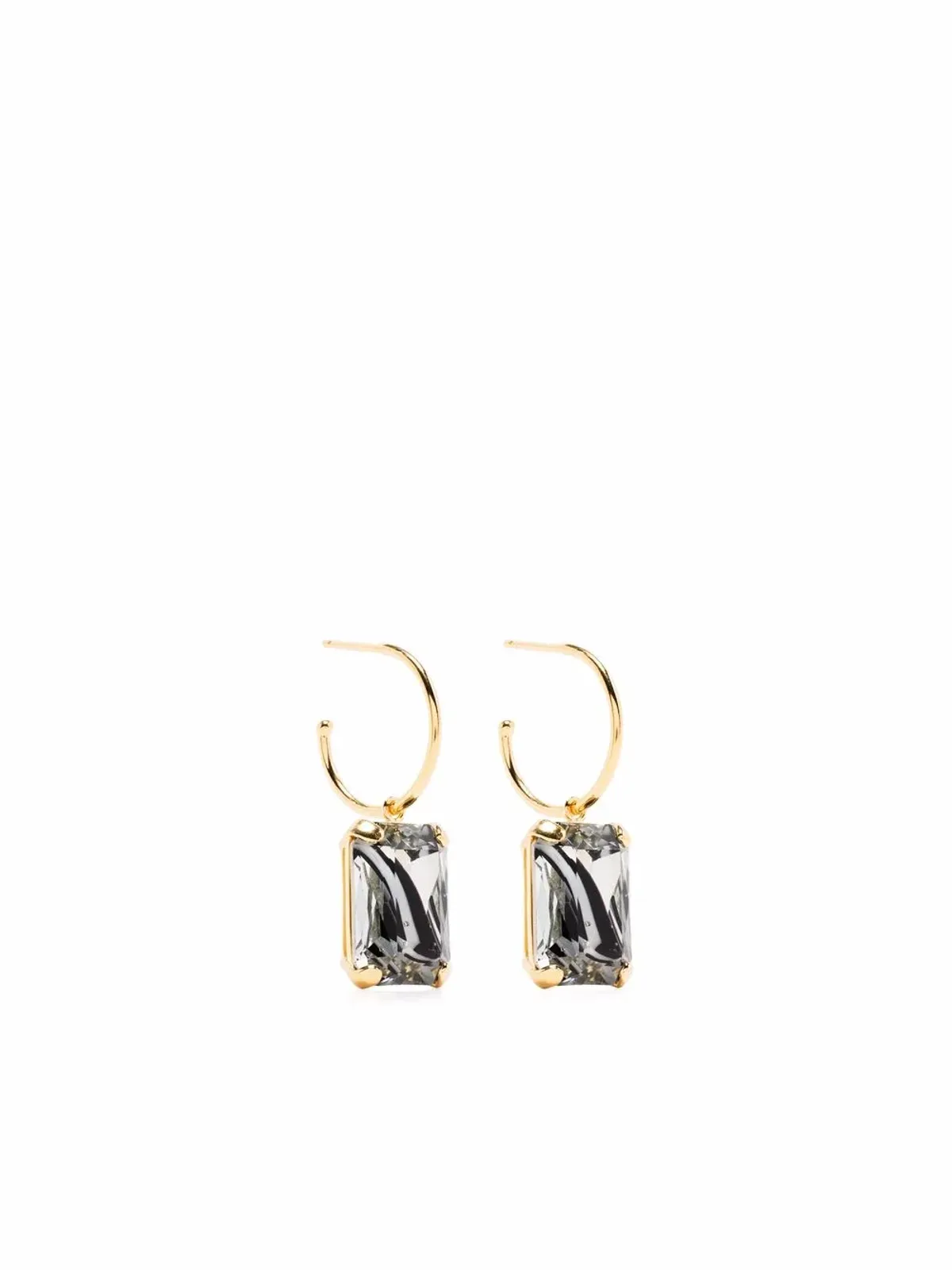 Wouters & Hendrix クリスタル装飾フープピアス - 画像1
