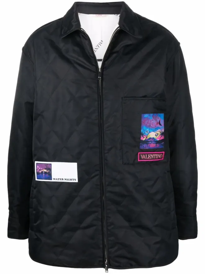 Valentino Garavani Valentino Garavani キルテッドシャツジャケットの商品画像