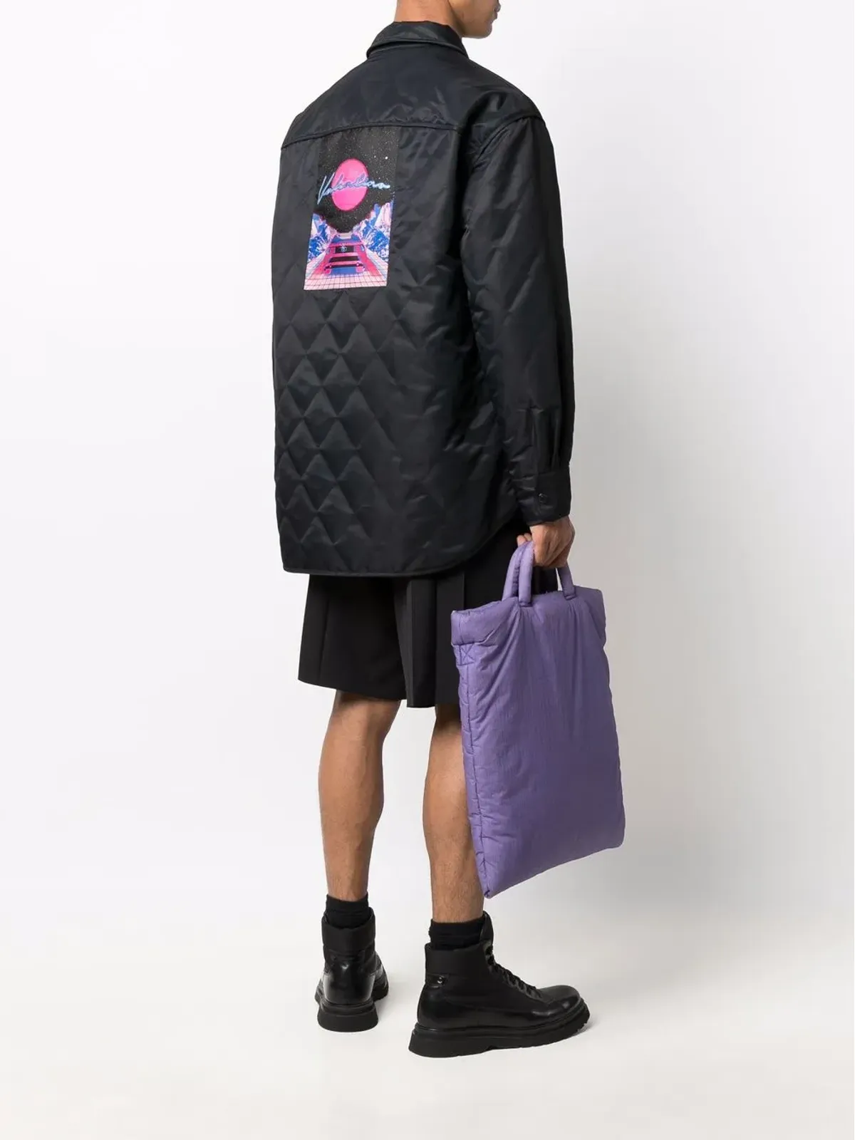 Valentino Garavani キルテッドシャツジャケット - 画像2