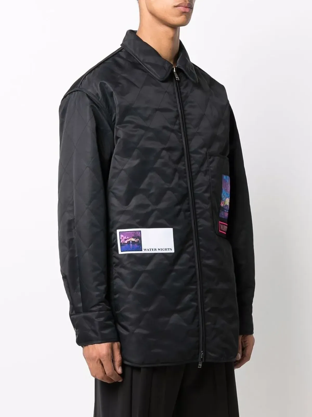 Valentino Garavani キルテッドシャツジャケット - 画像4