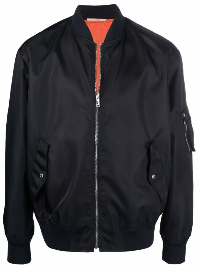 Valentino Garavani Valentino Garavani ネオンユニバースプリント ボンバージャケット - ブルーの商品画像