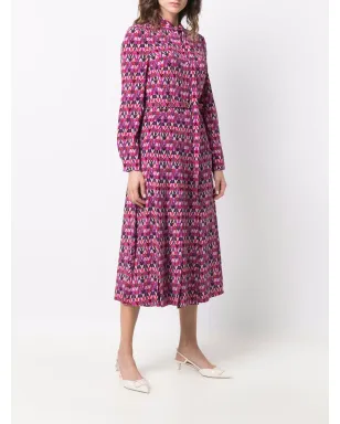 Valentino Garavani オプティカルプリント シャツドレス - サムネイル3