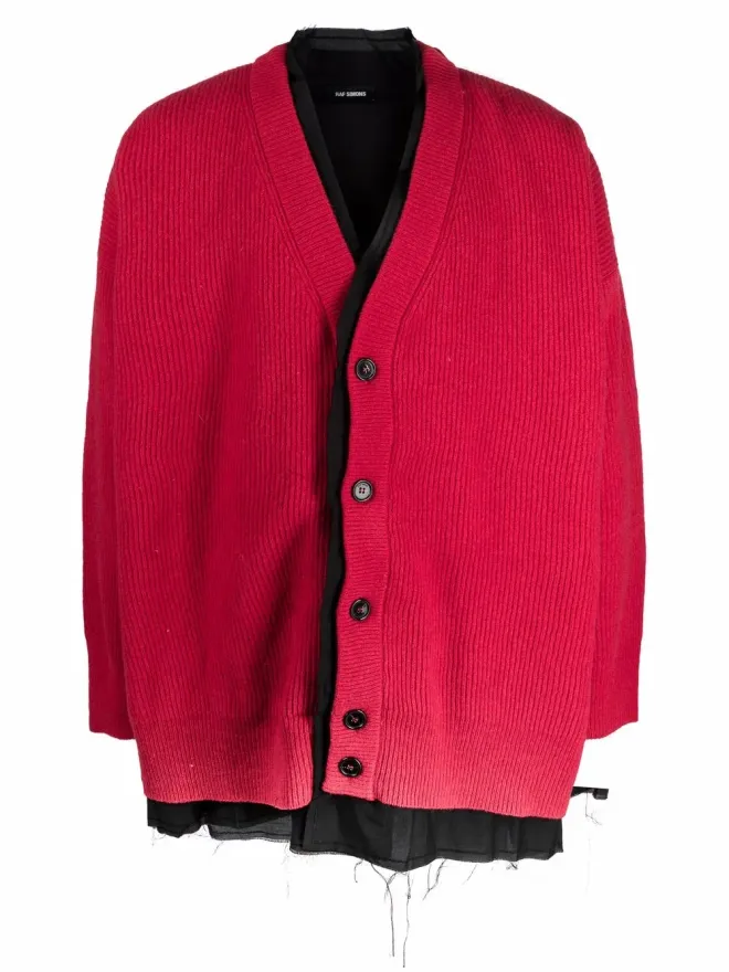 Raf Simons Raf Simons レイヤードウールカーディガンの商品画像