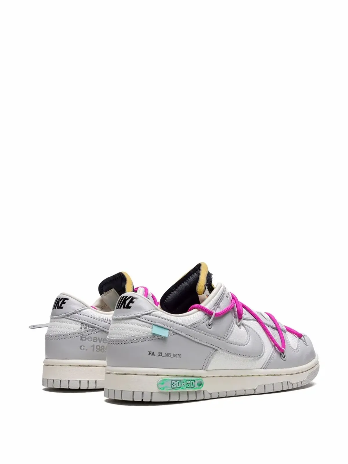 Nike X Off-White ダンク ロー LOT 30 スニーカー - 画像3