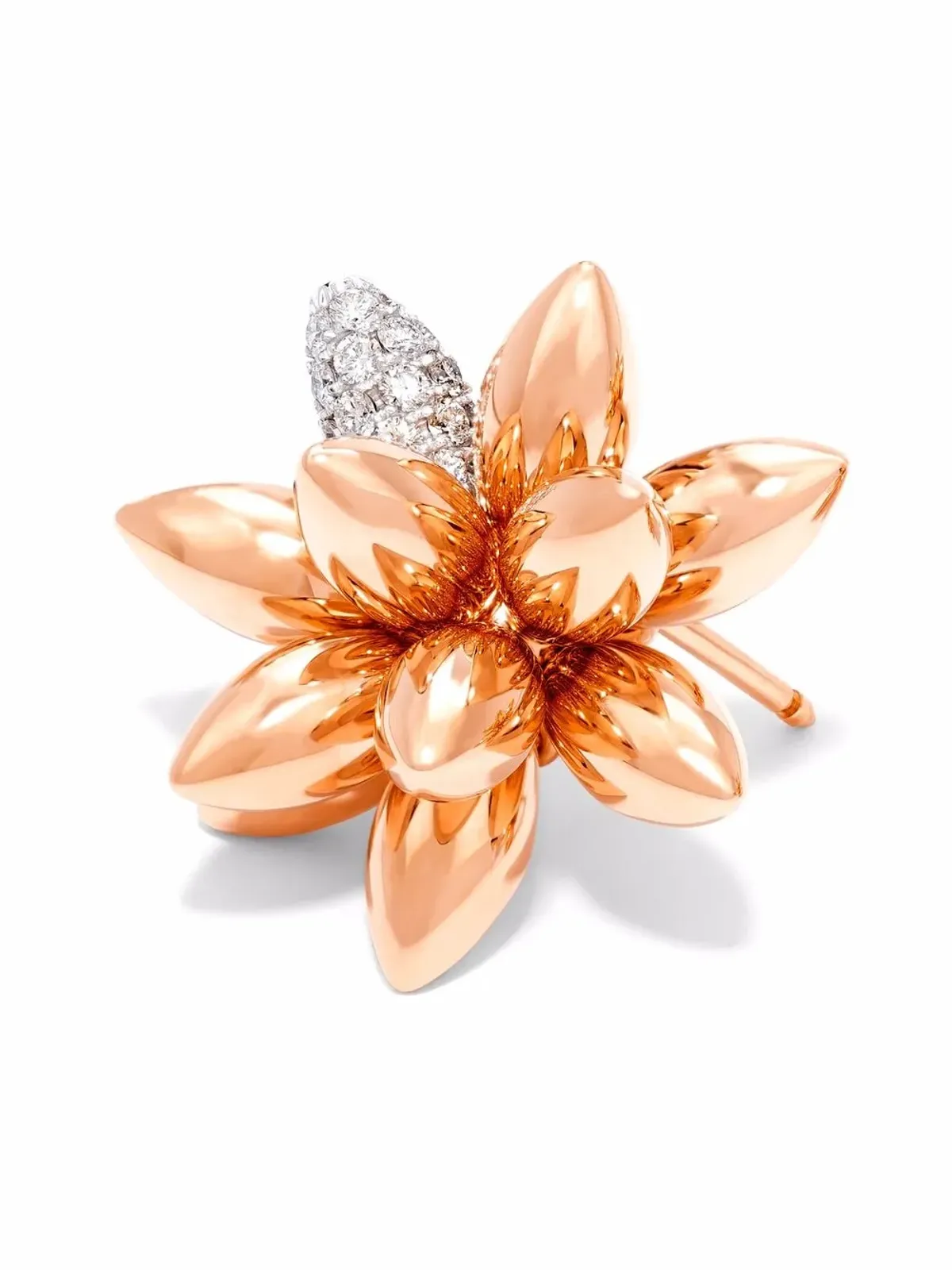 David Morris ヘッジホッグ ダイヤモンド 小さめスタッドピアス - Pink - 画像3