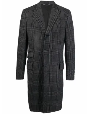 Versace Pre-Owned 2000年代 Plaidチェック柄 シングルブレスト コート - ブラック - サムネイル1