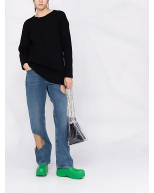 Off-White リブ編みウールジャンパー - ブラック - サムネイル2