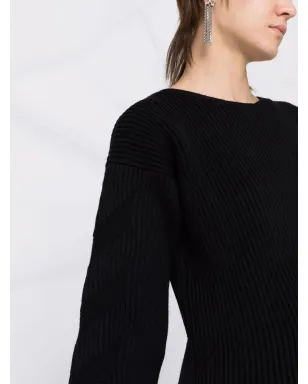 Off-White リブ編みウールジャンパー - ブラック - サムネイル3