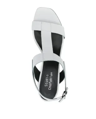 Studio Chofakian Studio 107 65mm leather sandals - White - サムネイル4