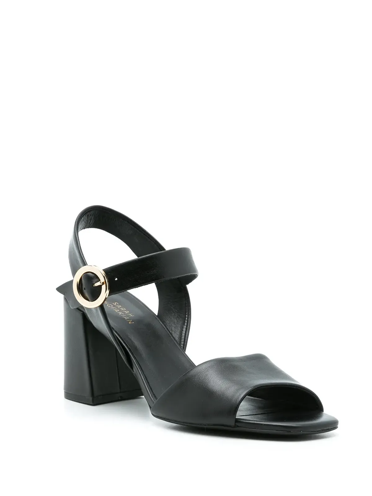 Sarah Chofakian Margaret leather sandals - Black - 画像2