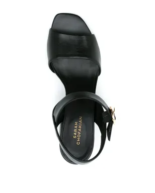 Sarah Chofakian Margaret leather sandals - Black - サムネイル4