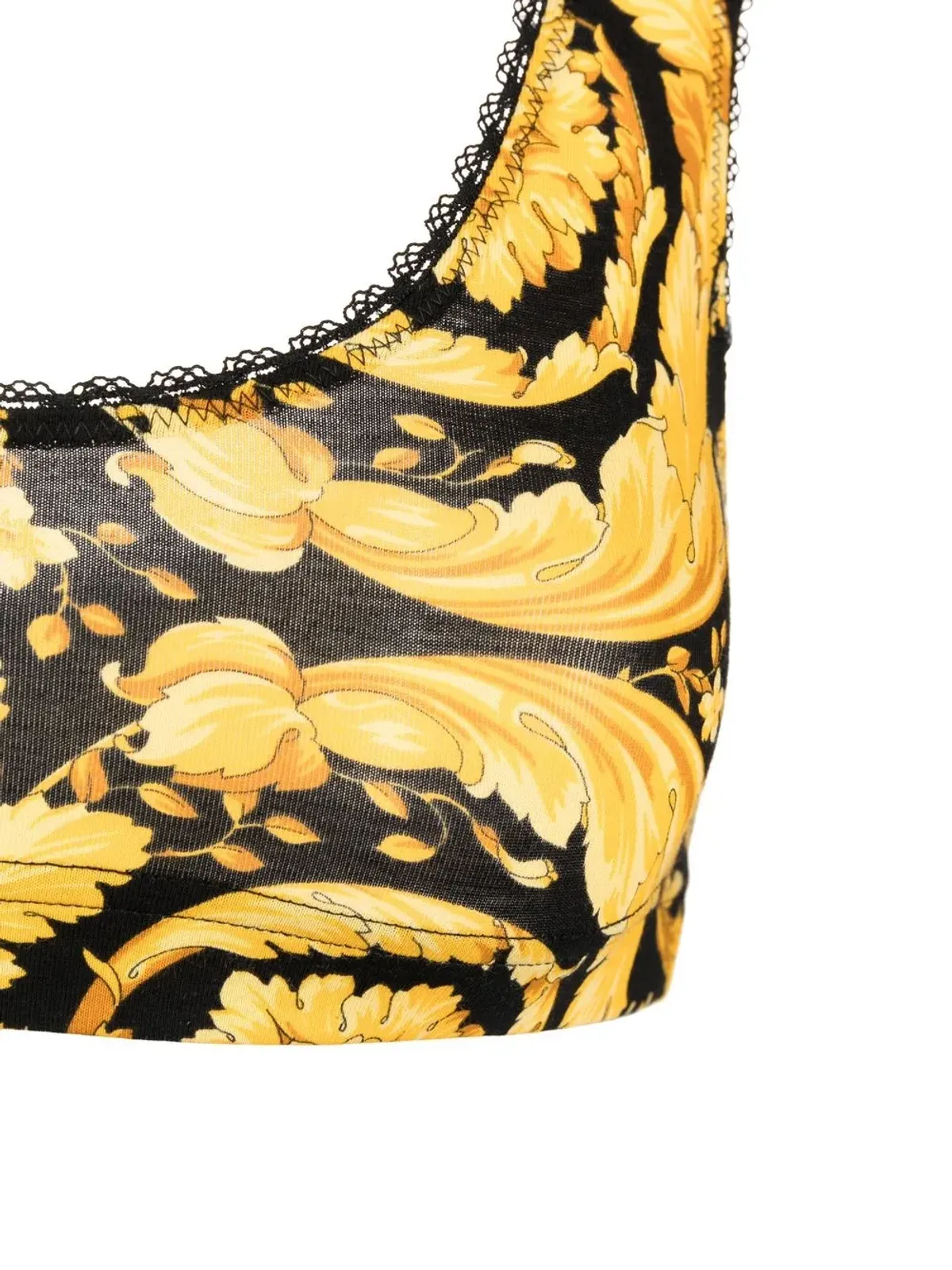 Versace バロッコプリント コットンブラジャー - ブラック - 画像3