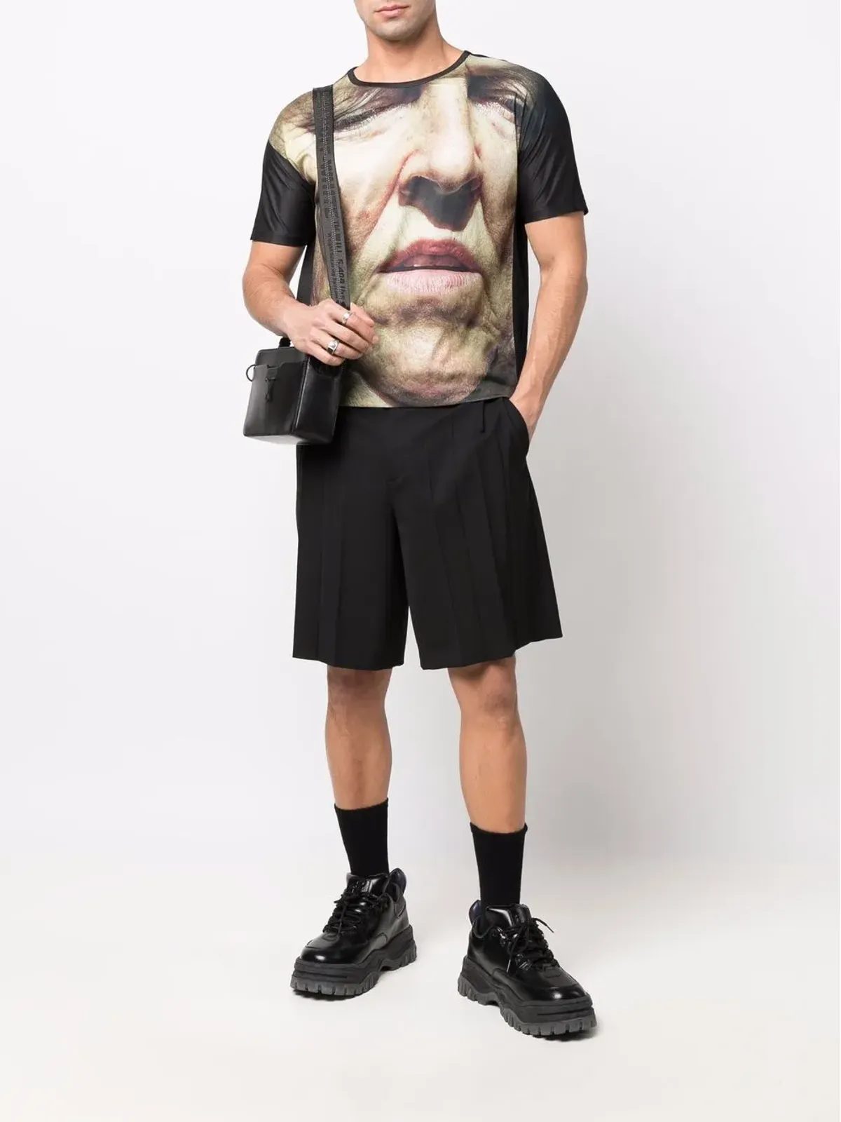 Issey Miyake Pre-Owned 2010年 サトシ・フジワラ 写真プリント Tシャツ - 画像2