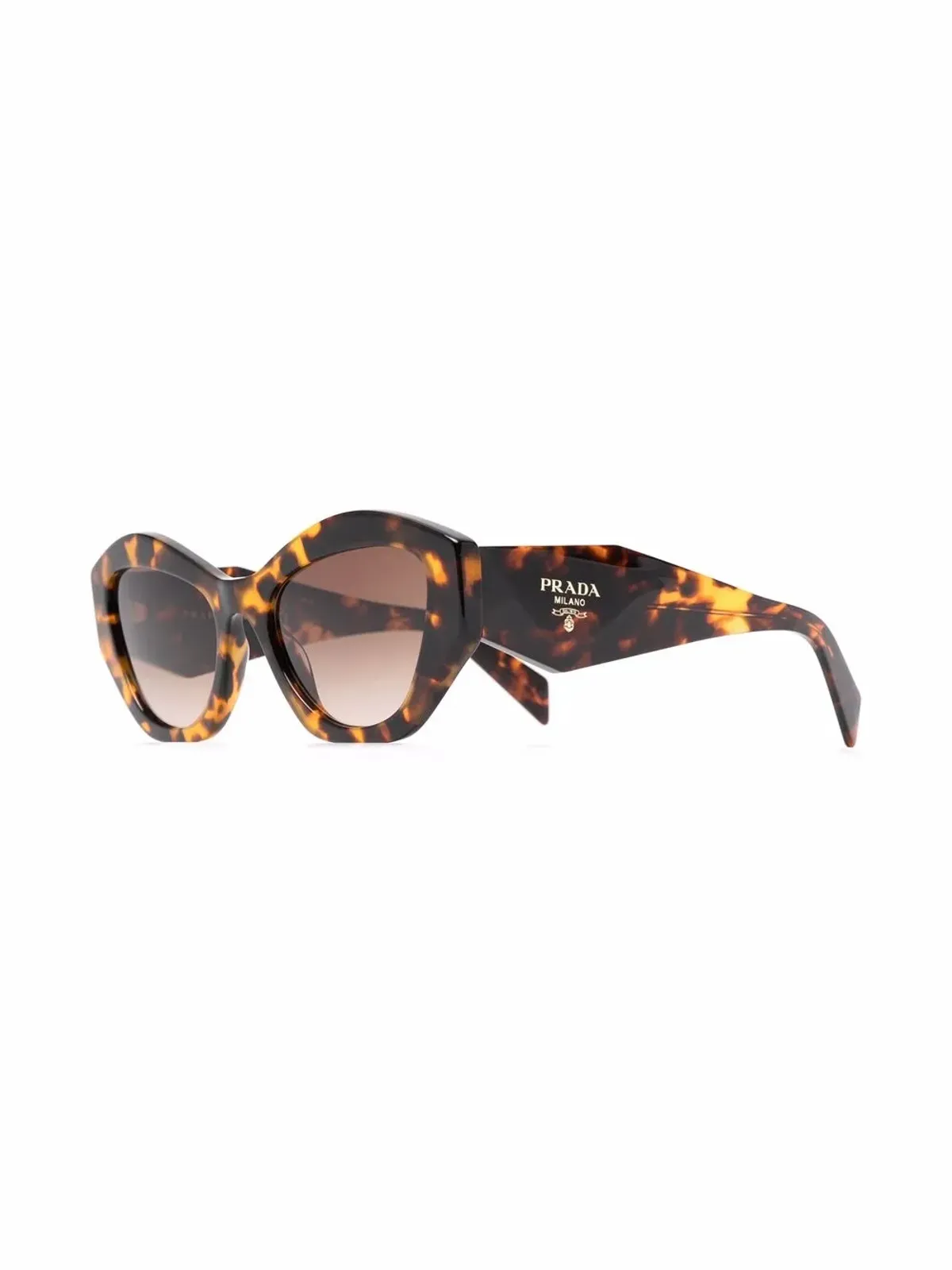 Prada Eyewear べっ甲柄オーバーサイズフレームサングラス - 画像2