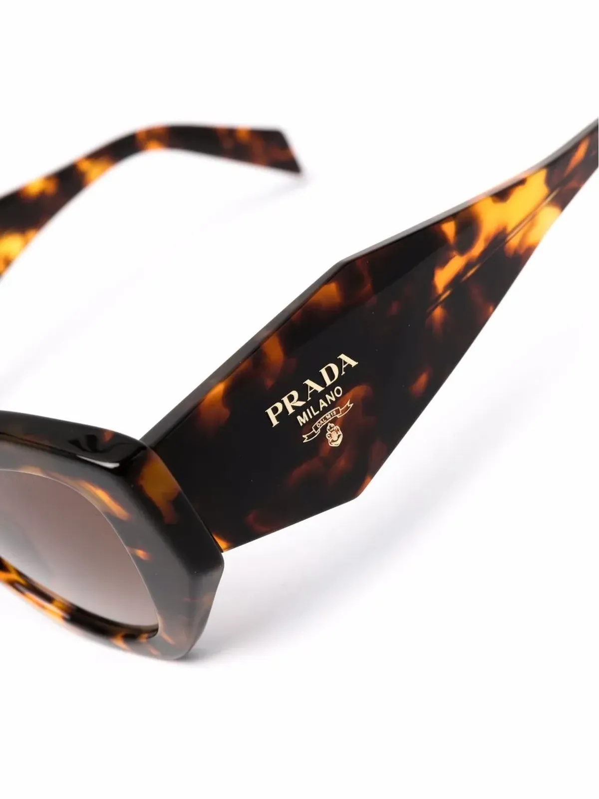 Prada Eyewear べっ甲柄オーバーサイズフレームサングラス - 画像3