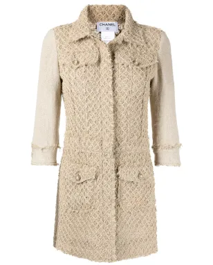 CHANEL ビンテージ 2010 コントラストスリーブ ツイードジャケット ブラウン - サムネイル1