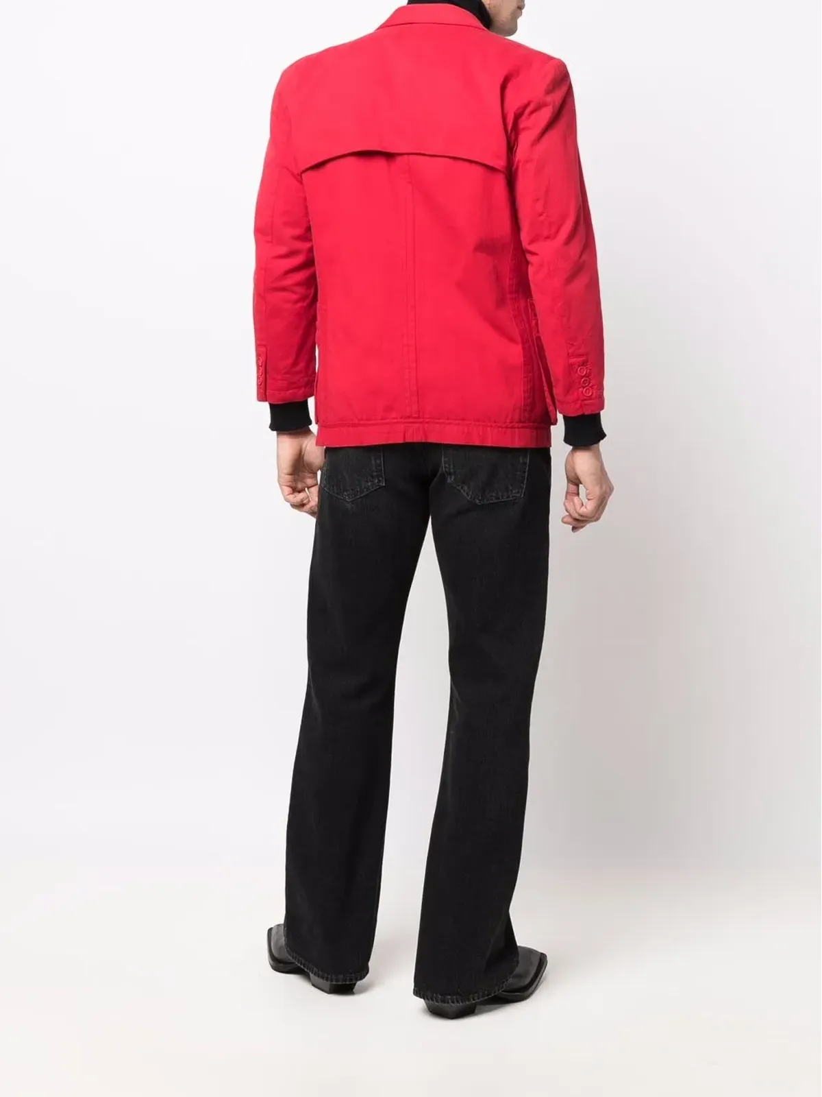 Issey Miyake Pre-Owned 1970年代 ノッチドラペル付き シングルブレスト ジャケット - ブラック - 画像2