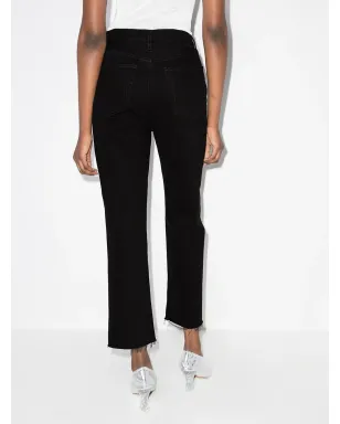 TOTEME クロップドストレートジーンズ - ブラック - サムネイル3