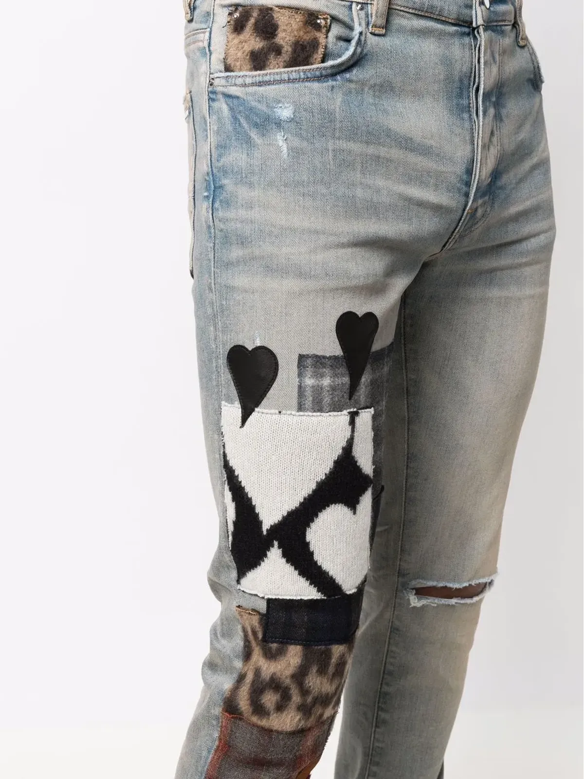 AMIRI パッチワークディテールデニムジーンズ - ブルー - 画像5