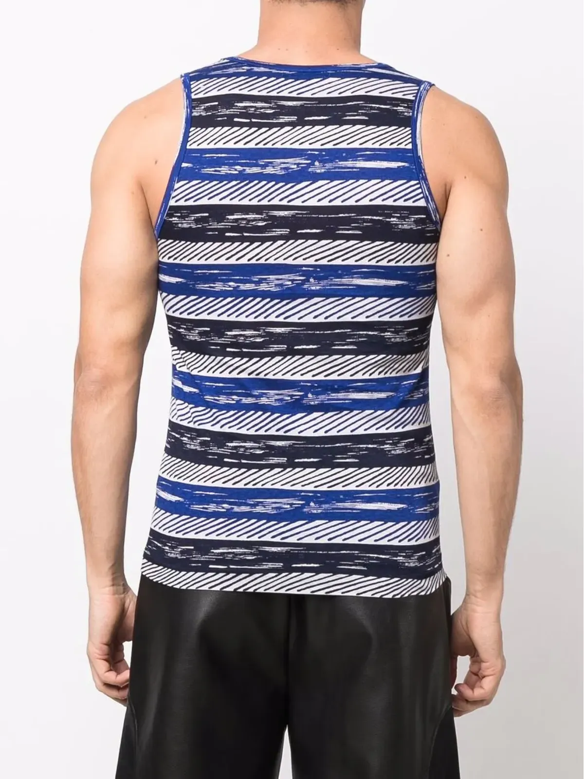 Issey Miyake Pre-Owned 1980年代ストライプタンクトップ - ブルー - 画像4