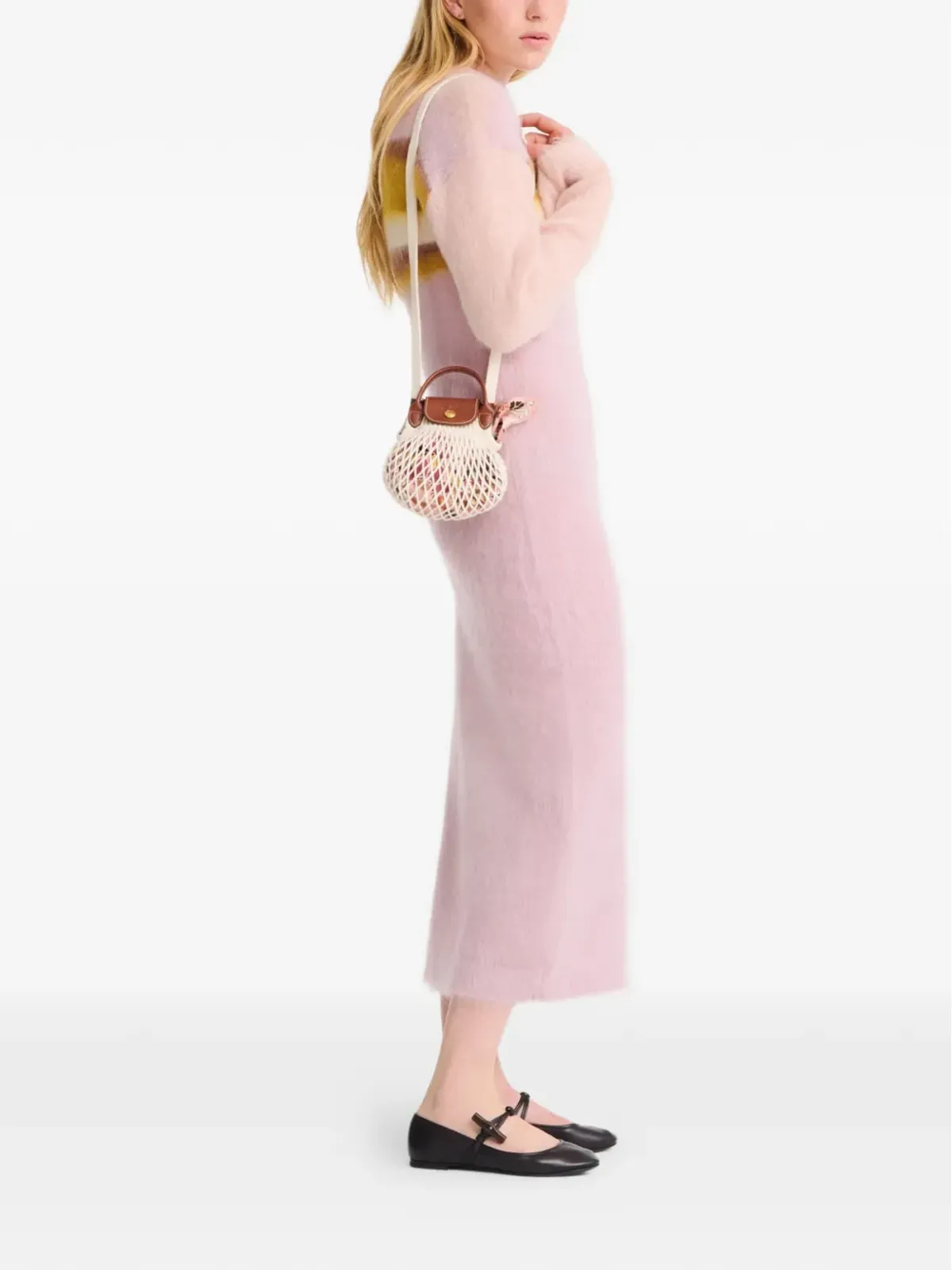 Longchamp Le Pliage Filet 編みメッシュ クロスボディバッグ - 画像2