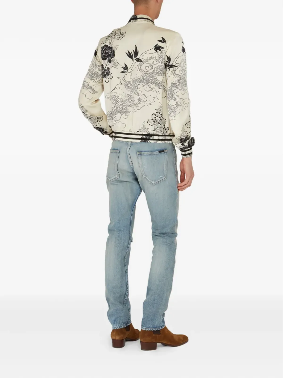 Saint Laurent フローラルプリント ボンバージャケット - 画像3