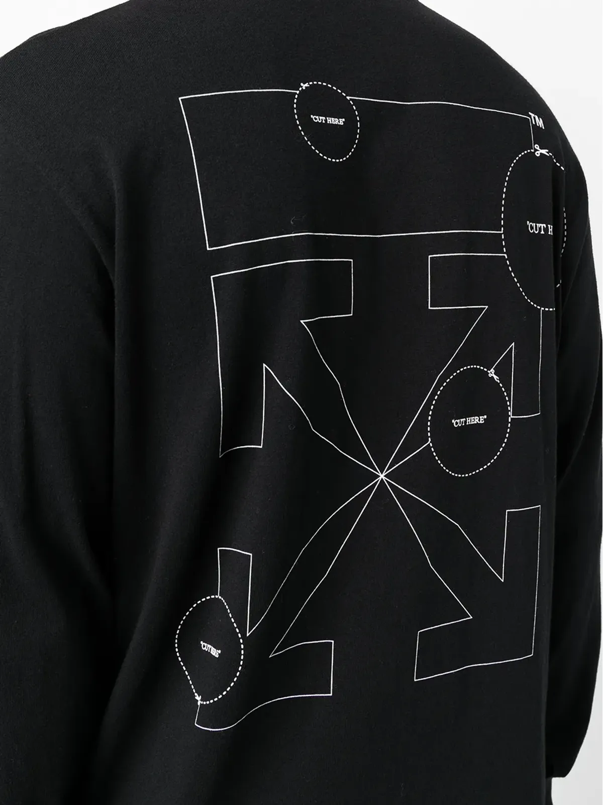 Off-White ロゴプリント長袖トップ - 画像5